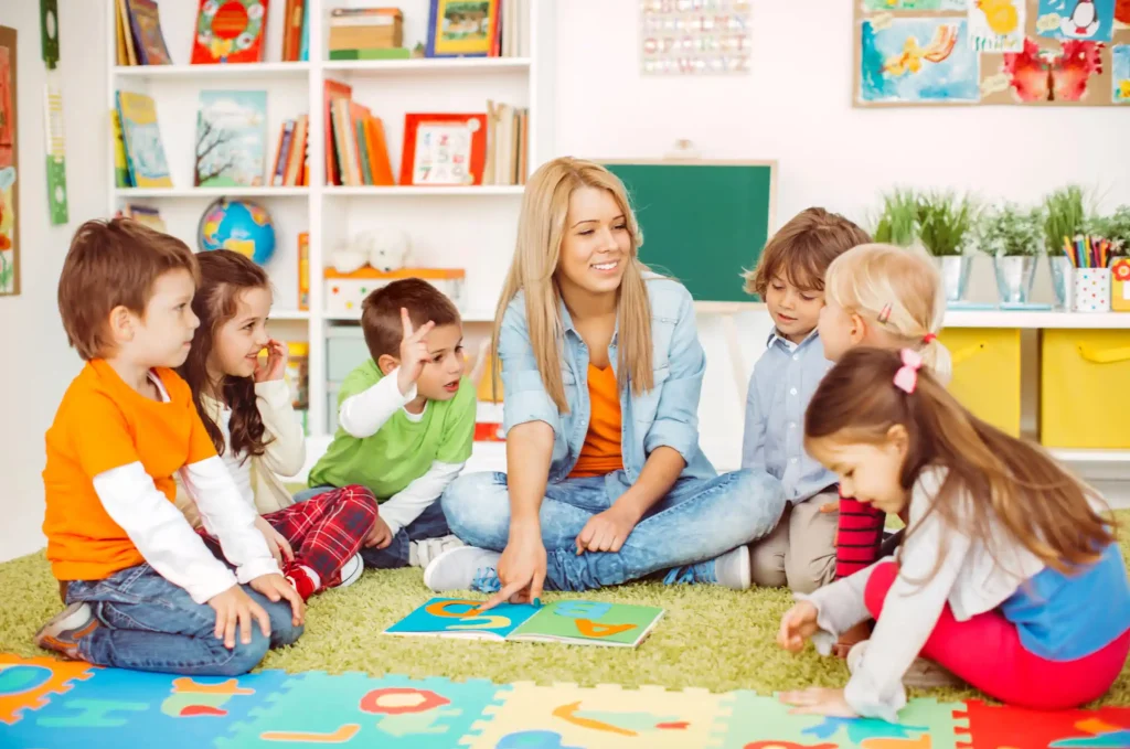 children at preschool